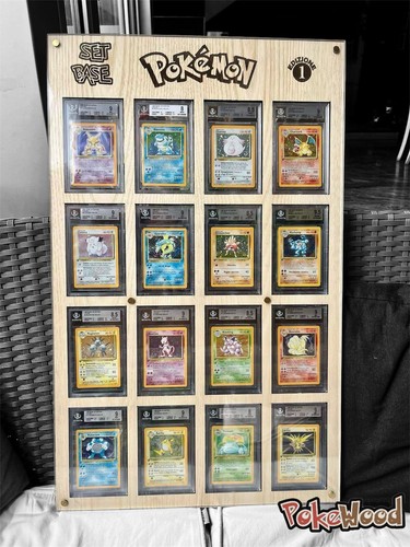 Pokemon quadro espositor teca - quadro,