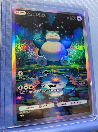 Pokemon snorlax anime card - anime,