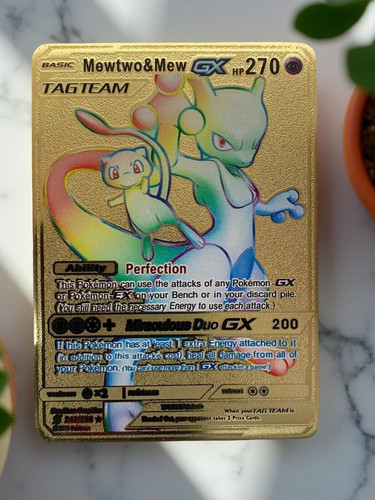 Mewtwo mew rainbow gold - mewtwo,